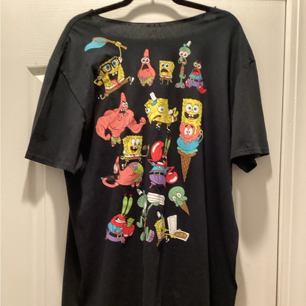 Nickelodeon SquarePants Black Graphic Women Shirt ( Size:XL)